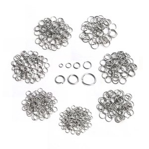 Various sizes of stainless steel open jump rings for DIY jewelry making accessories