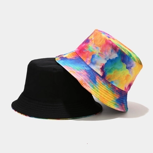 Lot de bobs réversibles avec imprimé tie-dye 3D et design noir pour protection solaire