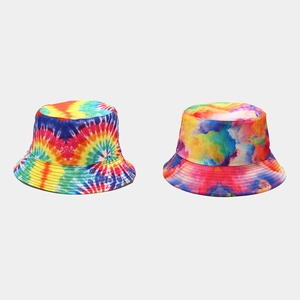 Bob réversible imprimé 3D tie-dye pour protection solaire en plein air en été
