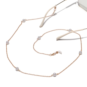 Glasses Chain Faux Artificial Pearl Alloy Gold Anti Slip Silicone Loop Sunglasses Holder Lanyard Elegant Jewelry Accessory For Women