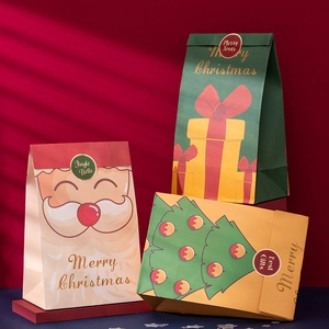 Bolsas de regalo de Navidad en papel con diseños bonitos para caramelos y galletas