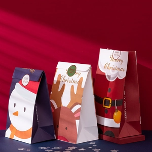 Bolsas de regalo de papel de navidad lindas bolsas de embalaje de caramelos galletas