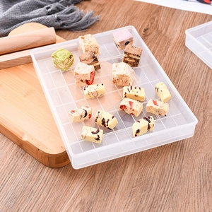 Non-stick snowflake cake mold tray with 112 grids for handmade nougat DIY baking