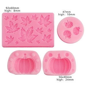 Detail view of 3D silicone pumpkin cake mold dimensions for Halloween baking projects