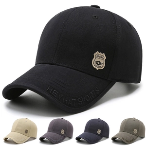 Unisex Cotton Baseball Cap Adjustable Outdoor Sport Sun Hat With Embroidery And Patch Detail