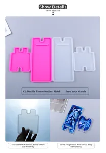 Detailed food-grade silicone molds for DIY resin phone stands with high transparency