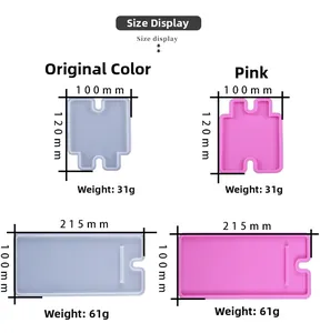 Size specifications for DIY resin phone stand silicone molds in various dimensions