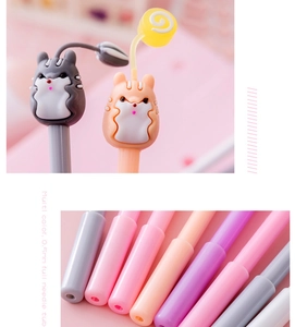 Macro detail of cute cartoon hamster pen heads with 0.5mm full needle tube tips