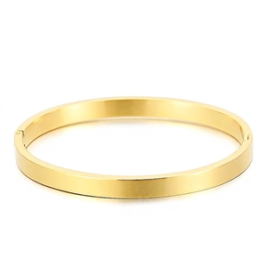 Jonc En Acier Inoxydable Poli Minimaliste Bracelet Manchette Géométrique Articulé Bijoux Unisexe Modernes