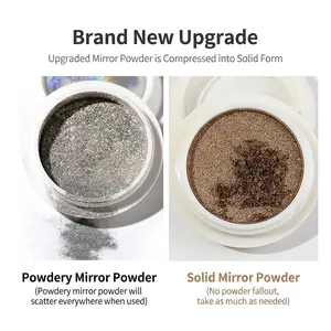 6-color solid mirror powder for nail art with gold metallic finish and anti-fly feature