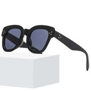 Retro Square Sunglasses PC Frame AC Lens UV400 Protection Fashion Vintage Eyewear With Metal Rivets For Women Men