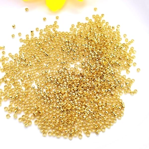 Bulk 14K gold plated crimp beads and findings for DIY jewelry making and beading