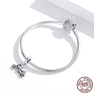 S925 sterling silver snake chain bracelet featuring a detailed motorcycle charm with zircons