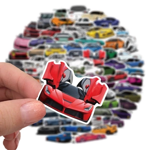 Set of 100 waterproof cartoon JDM car graffiti stickers for motorcycles and luggage