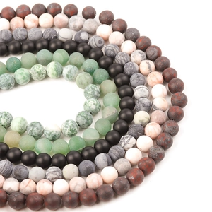 Polished natural agate stone beads in assorted colors for DIY jewelry making sets