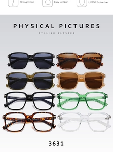Retro oversized square sunglasses and clear lens frames collection with metal rivet accents