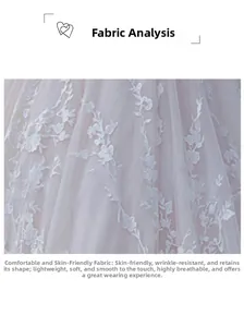 Macro shot of breathable floral embroidery lace fabric for lightweight wedding dresses