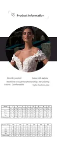 Detailed size chart for V-neck wedding dress showing measurements from US size 2 to 26W