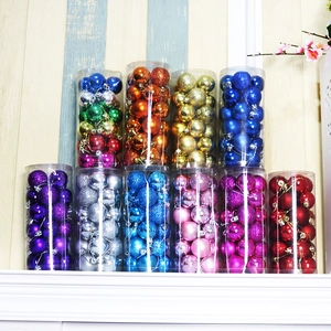 Assorted colorful Christmas balls in glossy and matte finishes for tree decoration