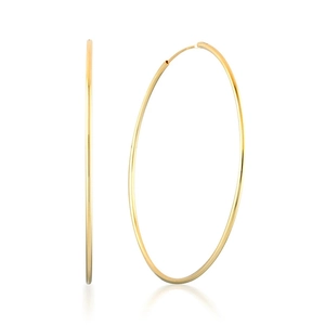 Large Hoop Earrings With 925 Sterling Silver Earring Post Minimalist Polished Copper Round Fashion Jewelry For Women