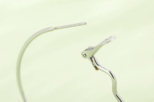 Detailed close-up of S925 silver large hoop earrings showing secure metal clasp structure