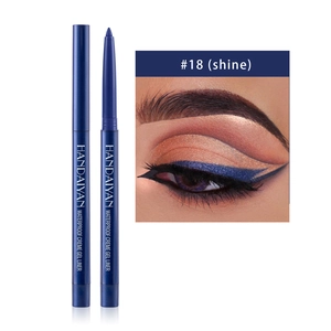 Waterproof blauwe gel eyeliner #18 shine met creatief oogmake-up applicatie-effect