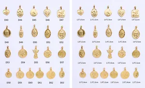 Größentabelle für geometrische Anhänger aus 18K vergoldetem Titanstahl-Schmuck