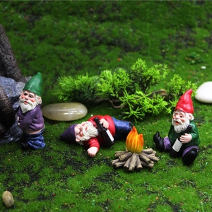 Nains De Jardin Rigolos Figurines Miniatures En Résine Ivres Pour Décoration De Pelouse Cour Terrasse Peints À La Main