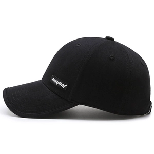 Casquette de baseball noire minimaliste pour hommes avec patch heyhat pour le soleil