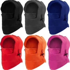 Winter Polar Fleece Balaclava Face Mask Windproof Adjustable Drawstring For Cycling Skiing Warm Outdoor Headwear Unisex