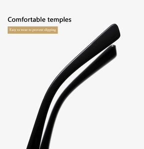 Close-up of sleek ergonomic temples for comfortable and non-slip eyewear fitting