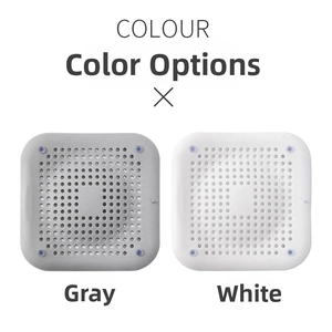 Filtro per lavandino in silicone quadrato con ventose nei colori grigio e bianco