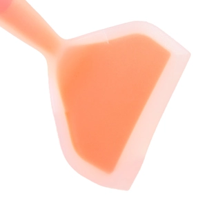 Spatule tamagoyaki en silicone avec tête orange pour poêles antiadhésives