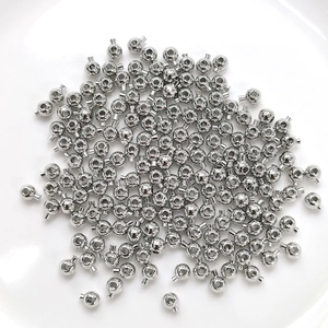 Polished silver 14K gold plated stopper beads for DIY jewelry making and bracelet finishing