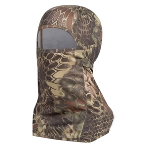 Tactical camouflage balaclava mask for outdoor protection with python scale pattern design