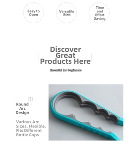 Detailed view of 4-in-1 multi-size manual jar opener with non-slip rubber grip handles