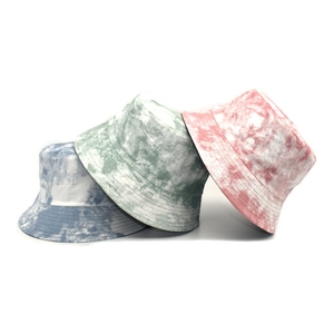 Cappello Alla Pescatora Tie-Dye Cotone Tesa Larga Protezione Solare Streetwear Casual Per Donna Uomo