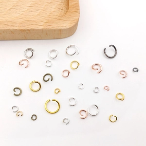Assorted sizes and colors of metal open jump rings for DIY jewelry making accessories