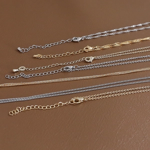 Minimalist 14k gold plated adjustable flat O-chain necklace in gold and silver finish