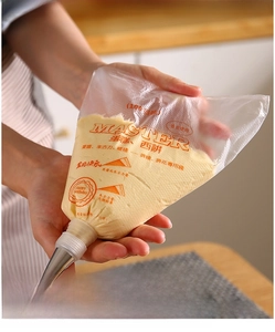 Poche à douille en plastique épais, lot de 100 avec douille métal pour crème
