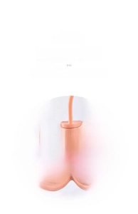 Detail of coral pink four-hook rotating hanger with extended hooks for easy storage access