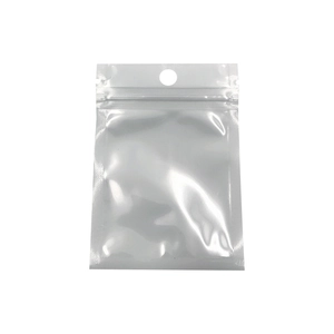 Sachet en plastique transparent avec trou de suspension pour bijoux et câbles de données