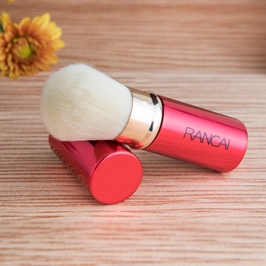 Professioneller Tragbarer Einziehbarer Make-up Pinsel Aluminiumrohr Synthetische Faser Puder Rouge Pinsel Reise Beauty Tool Mit Kappe