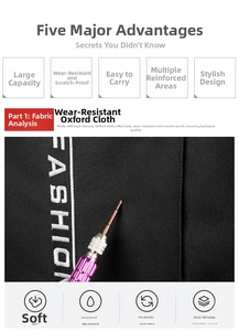 Detail of high-density waterproof Oxford fabric with scratch-resistant surface for backpack