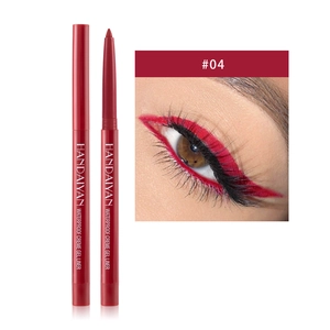 Waterbestendige creme gel eyeliner rood 04 met close-up van oogmake-up effect