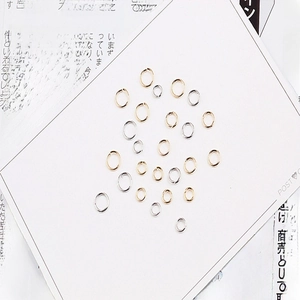 DIY jewelry making supplies with gold and silver plated open jump rings in mixed sizes