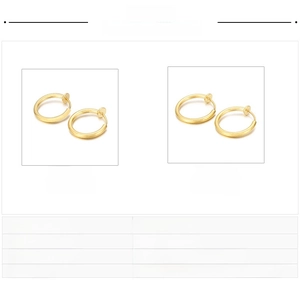 Detailed size specifications for gold stainless steel spring clip-on earrings in 16mm and 18mm