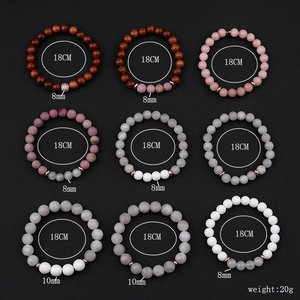 Bohemian natural crystal energy bead bracelets in diverse colors with 8mm and 10mm stones