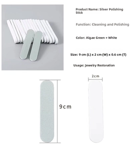 Polishing bar for jewelry cleaning with dual-sided design in green and white colors
