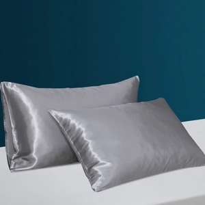 Satin Satin Pillowcases Solid Color Glossy Soft Smooth Bedding Pillow Covers For Hair And Skin